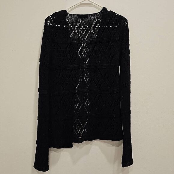 Black Knit Cardigan by BCBG Max Azria. - Picture 2 of 3